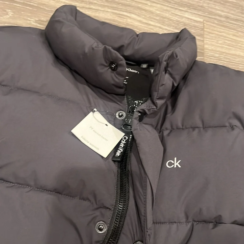 Calvin Klein Men's Dark Gray Puffer Jacket